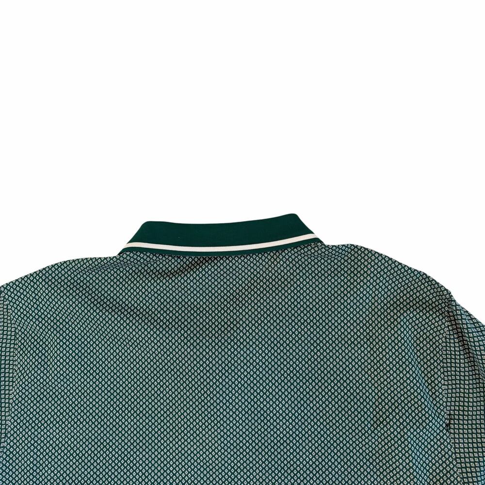 Ted Baker Geo Textured Short Sleeve Polo Shirt Regular Dark Green Sz7 US 3XL NEW - Picture 10 of 15